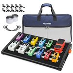 Donner Guitar Pedalboard DB-S300 Large Effect Pedal Board Set, Waterproof Backpack Bag including 60" Adhesive Backed Hook-and-loop with Power Supply Mounting Device, Size 22.04" x 12.76" x 2.64"