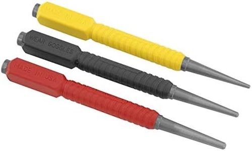 Stanley 0-58-930 Nail Punch-Set with Dynagrip (3 Piece), Multicolor