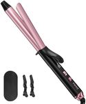 FARERY Long Barrel 1 Inch Curling Iron, Extra Long for Thin Hair, Ceramic Infused Argan Oil & Keratin, Long-Lasting Styling, 11 Adjustable Temp, Includes Clips & Silicone Pad