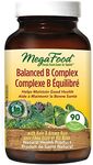 MegaFood Balanced B Complex - Supports Energy Production & Metabolism with Vitamin B12, Vitamin B6, Vitamin B1, Vitamin B5, Biotin, Niacinamide, Riboflavin, Folate – 3 Month Supply