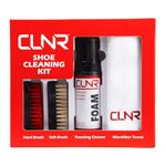 CLNR Shoe Cleaner Essentials for Shoe Cleaning – All In One Shoe Cleaner Kit Includes Foam, 2 Brushes and Mega Microfiber Towel, Red, One Size