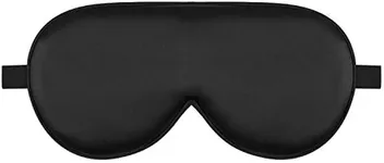 Alaska Bear Sleep Mask Silk Cover - Eye Contour Built in No Pressure - Handmade, Upgrade Over Conventional Flat Thin Shades (Black, Gift Ready Packaging)