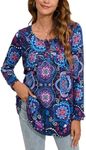Enmain Tunic Tops for Women Long Sl