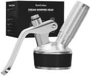 SimCoker Whipped Cream Dispenser Head Replacement and Charger Holder,Cream Whipper Parts,Stainless Steel