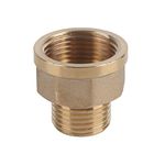 Quick Connect Pipe Reducer Hex Bushing Reducing Adapter Brass Water Pipe Fitting 3/4 BSPT Female Thread to 1/2 BSPT Male Thread