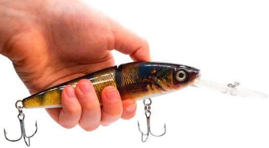 5.5" Jack The Ripper Suspending Jerkbait Bass Fishing Lure Bait Life-Like Diving Deep Trout Shad (Yellow Perch)