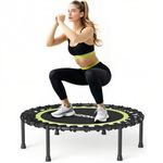40" Rebounder Trampoline for Adults, Quiet & Stable Mini Fitness Trampoline for Indoor & Outdoor Exercise, 8mm Bungee Cord Rebounder for Workout, Max Load 330 lbs