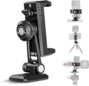 NEEWER Adattatore Telefono Treppiede in Metallo con Base Arca QR Coldshoe, Clip Cellulare Cavalletto Girevole 360° Inclinabile a 180°, Supporto Smartphone Compatibile con iPhone 15 Pro Max Galaxy S23