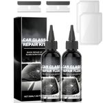 2*50ML Cracks Gone Car Windscreen Repair Kit,Nano Glass Repair Fluid & Scratch Remover for Windshield Chip &Cracked Glass Repair,Diy Universal Windshield Repair Kit,Long-Lasting Diy Crack Chip Removal