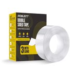 Robustt Double Sided Tape (Pack of 1) 3m x 3 Cm, Heavy Duty, Transparent IVY Grip Tape, Removable Traceless Mounting Best Suited for Wall Tape, Kitchen, Home Dcor & DIY