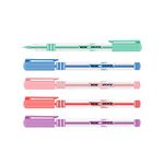 WIN Duke Ball Pens | 20 Blue Ink Pens | Assorted Pastel Colours | Ball Pens for Students | 0.7 mm Tip | Comfortable Grip for Extra Smooth Writing | Ideal for School Office & Business | Stick Pen Set