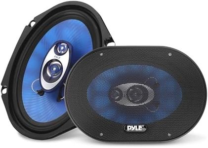 6” x 8” Car Sound Speaker (Pair) - Upgraded Blue Poly Injection Cone 3-Way 360 Watts w/ Non-fatiguing Butyl Rubber Surround 70 - 20Khz Frequency Response 4 Ohm & 1" ASV Voice Coil - Pyle PL683BL