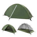 UnderwoodAggregator 1 Man Backpacking Tent - Lightweight Waterproof One Man Tent for Camping, Easy Set Up Compact 1 Person Dome Tent, 3 Season One Person Tent for Hiking, Camping, Outdoor