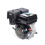 ROMYIX 4 Stroke Petrol Engine Industry Replacement Motor 15HP Motor Engine with Oil Alarm Air Cooling (15HP Black)