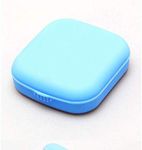 Diversity Land Contact lens Case Inserter Remover soft Tip Applicator Tweezer Storage Case (Blue)