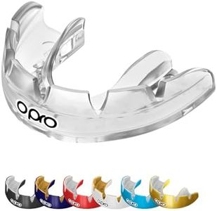 Paradenti sportivo OPRO Instant Custom-Fit per apparecchi dentali per il massimo del comfort, della protezione e dell'adattabilità, protezione gengive per rugby, boxe, hockey, MMA, BJJ (Trasparente)