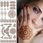 6 Sheets Henna Tattoos Brown Henna 