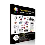 MR.R Premium Sublimation Heat Transfer Paper 105gsm 8.5"x11" with 100 Sheets for Fabric and Stiff Blanks Suitable for Epson Sawgrass and All Sublimation Ink Printer