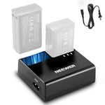 NEEWER NC2-Z1 Dual Slot Battery Charger Kit for NEEWER Z2 Z1 Z760 Z880 TTL Speedlite Flash, 7.4V/2600mAh Li ion Battery, DC 8.4V/5V Output AC USB Charger with AC Power Cord (US Plug)