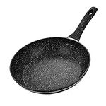 Royalford Smart Fry Pan with Durable Granite Coating, Forged Aluminium Non-Stick Frying Pan Induction Hob Egg Omelet Pan | Saute Pan with 5-Layer Construction & Cool Touch Handle, 28 Cm, Black