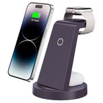 3 in 1 Charging Station for iPhone - Wireless Charger for Apple Products Multiple Devices - Charging Dock Stand for AirPods (for iPhone 16 15 14 13 pro 12 11 X Max)