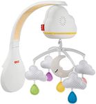 Fisher-Price Baby Toy Calming Clouds Crib Mobile & Soother Sound Machine with Music & Lights for Newborns Ages 0+ Months