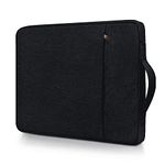 RAINYEAR 11" Laptop Sleeve Case Compatible with 11 Inch MacBook Air 11.6" Chromebook Notebook Tablet Surface,Handbag with Handle Front Pocket Briefcase Polyester Waterproof Computer Bag,Black