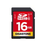 Gigastone 16GB SD Card U1 C10 UHS-I SDHC Memory Card Up to 80MB/s for DSLR Camera Camcorder PC Mac POS Surveillance Signage Video Photo Media Drone