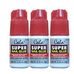 3 bottles Super nail Glue professional Salon Quality,Quick and Strong Nail liquid adhesive