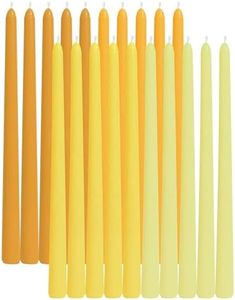 Viyffo Taper Candles 12 Inch Yellow Set of 20 Unscented, Dripless, Smokeless Long Tall Tapered Candlesticks Wedding Home Decor Dinner Natural Color Series