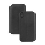 Moshi Overture for iPhone XS Max Case, Wallet Folio Cover with Vegan Leather, Folding Stand, Military-Grade Drop Protection, Wireless Charging Compatible, for iPhone XS Max 6.5-inch, Charcoal Black