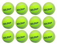 BOLDUP® Cricket Rubber Tennis Ball Suitable for Every Ability Level Street Match Ball Light Tournament Lawn Soft Balls Playing Pacer (Green) (COMBO12PC)