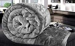 Luxury Charcoal Faux Fur Mink Throw Blanket Soft Warm Thick Bed Sofa Double King (Double)