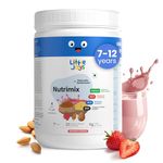 Little Joys Nutrimix Nutrition Powder 350g | 7-12 Years | No Refined Sugar | Supports Healthy Growth & Boosts Immunity | With Ragi, Bajra, Almonds, Peas & Oats | Strawberry Flavour