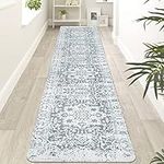 Homcomodar Distressed Runner Rugs for Hallway Non Slip 60x300cm Vintage Faux Wool Hallway Runner Rugs Washable Kitchen Runner Rug Low Pile Long Carpet Runner for Hallway Entryway Laundry Bedside