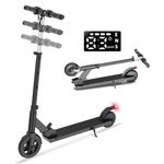Electric Scooter for Kids 7" Solid Tire Foldable Kids Electric Scooter for Age 6-16 with Dual Brakes 3 Speed Mode Up to 18 KM/H Motor 150W Range 10-15KM E Scooter Kid Adjustable Handlebar(Black)