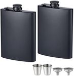 2 Pack Hip Flasks for Liquor Matte 