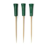 BambooMN 3.5" Decorative Golf End Sports Bamboo Cocktail Fruit Sandwich Picks Skewers for Catered Events, Holiday's, Restaurants or Buffet Party Supplies, 1000 Pieces, Green