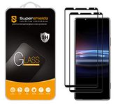 Supershieldz (2 Pack) Designed for Sony (Xperia Pro-I) Tempered Glass Screen Protector, (Full Screen) Anti Scratch, Bubble Free (Black)