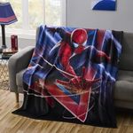 Marvel Spiderman Character Throw Blanket – Soft and Cozy 46” x 60” Micro Raschel Blanket – Lightweight Plush Ultra Soft Throw for Boys & Girls