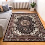 Asmara Rugs Classical Look Kashmiri Traditional Persian Style Wool & Wool Blend Carpet with 12 MM Pile Height Thickness for Living Room Home and Bedroom (Size 5 x 7 Feet) Multi.