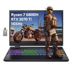 Acer Nitro 5 15.6" QHD (2560 x 1440) 165Hz Gaming Laptop, AMD Ryzen 7 6800H, 32GB DDR5 RAM, 2TB SSD, NVIDIA GeForce RTX 3070Ti, 4-Zone RGB Keyboard, Wi-Fi 6, Win 11 Pro, Black, 32GB Hotface USB Card