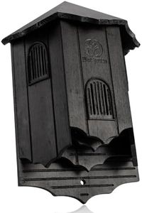 VIREESR Wooden Castle Bat Houses for Outside Bat Box for Outdoors - Large Three Chamber Box Perfectly Designed to Attract Bats - Durable and Easy to Hang(Bat House Ⅰ Black)