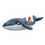 Aurora Snail and The Whale Soft Toy, 61238, 7in, Grey, for Fans of The Book by Julia Donaldson and Axel Scheffler, Blue , 20 x 33 x 9 centimeters