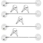 MEISO Fridge Door Lock, Child Safety Strap Locks, 4 pcs Strong Adhesive Fridge Lock with Keys, Freezer Lock and Child Safety Cabinet Lock, for Windows Kitchen Cabinets Cupboard Refrigerator Drawer