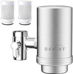 OEMIRY NSF/ANSI 42 Certified Faucet Water Filter, Stainless Steel Faucet Water Filter for Kitchen Sink, Reduces 99.99% Lead, Chlorine, Heavy Metals, Bad Taste & Odor (2 Filters Included)