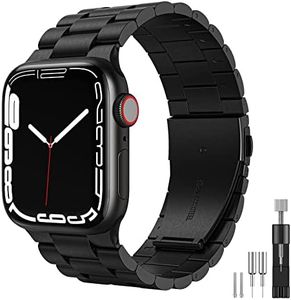 owlhold Apple Watch Correa 49mm 45mm 44mm 42mm 41mm 40mm 38mm, Metal Acero Inoxidable Banda hombres y mujeres Correa para Apple Watch/iWatch Series 10/9/8/7/SE/SE2/6/5/4/3, Ultra2/Ultra - Negro