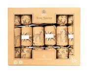 Tom Smith - Kraft Premium Crackers - Luxury Christmas Crackers, Crafted With Recycled Materials - Merry Christmas - Party Accessories For Christmas Parties, Novelty Toy Inside - Pack of 6