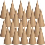 RunNico 20PCS Thick Christmas Paper Mache Cones - 5.8'' x 2.8''Thick Cardboard Tree Cones - Open Bottom Cone for Christmas Tree Gnomes Decorations DIY Art Crafts