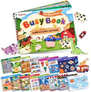 JoyCat Preschool Busy Book for Toddlers 3-5, Learning Activities, Educational Sensory Toys, Autism Learning Material, Back to School, Birthdays Presents for Boys Girls
